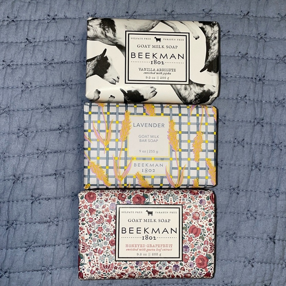 Beekman 1802 lot of 3 soaps set
